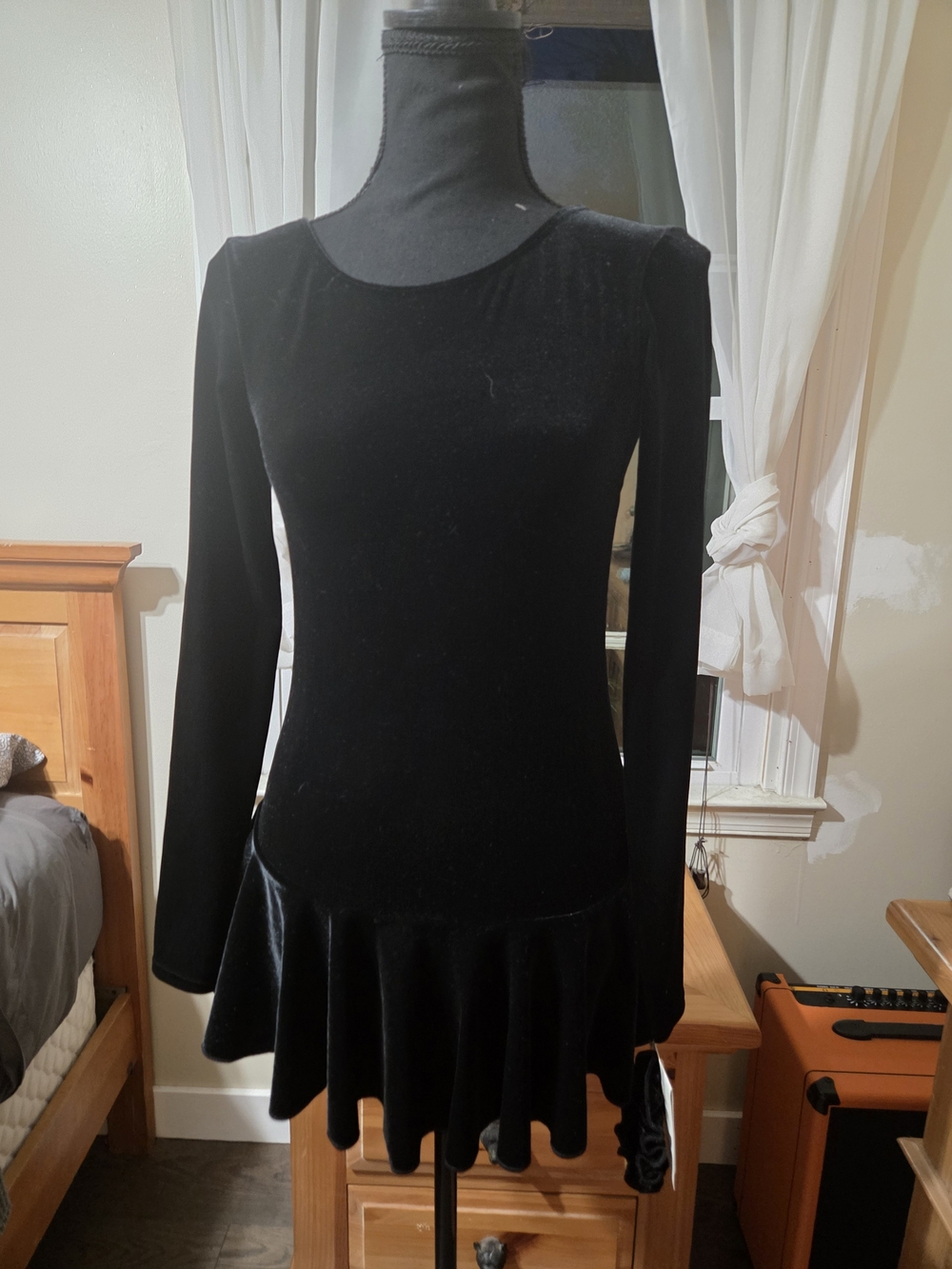Black Velvet Ice Skating Dress